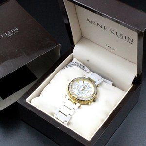 Limited Edition Anne Klein Swiss Genuine Diamond Mother of Pearl Women's Watch